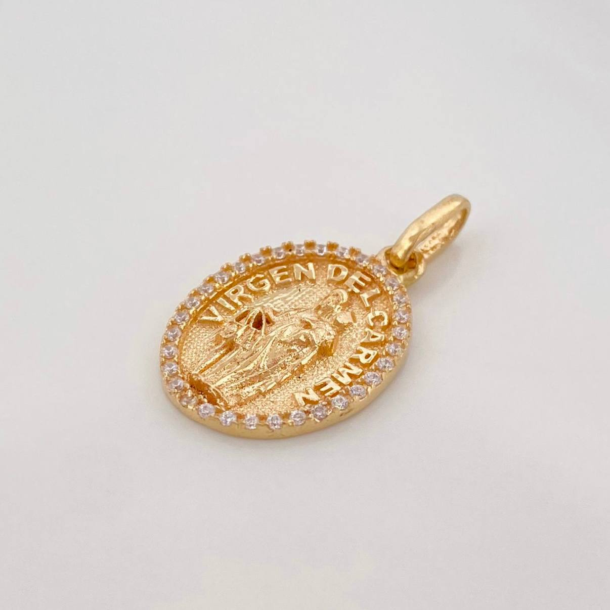 Dije Medalla Virgen del Carmen 2.3g / 2.5cm Oro Amarillo 18K