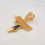Dije Arma Mini Uzi 3.75g / 3cm Oro Amarillo 18K