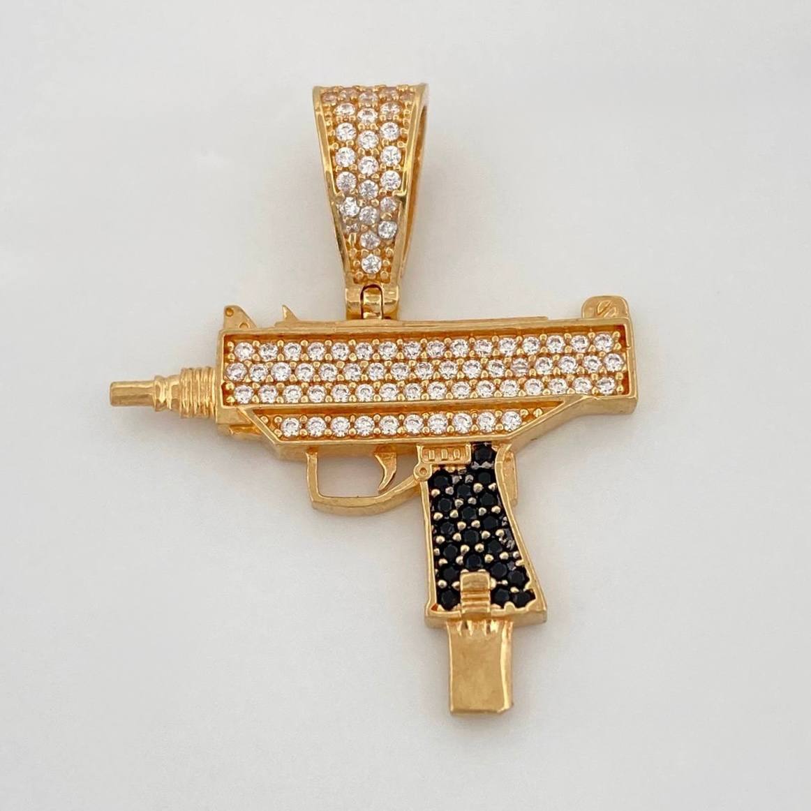 Dije Arma Mini Uzi 3.75g / 3cm Oro Amarillo 18K