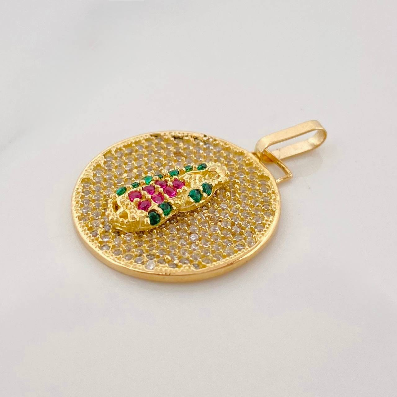 Dije Medalla Virgen Guadalupe 3.75g / 3cm Dos Oros Amarillo Blanco 18K