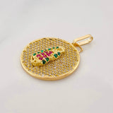 Dije Medalla Virgen Guadalupe 3.75g / 3cm Dos Oros Amarillo Blanco 18K