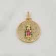 Dije Medalla Virgen Guadalupe 3.75g / 3cm Dos Oros Amarillo Blanco 18K