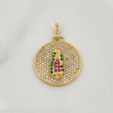 Dije Medalla Virgen Guadalupe 3.75g / 3cm Dos Oros Amarillo Blanco 18K