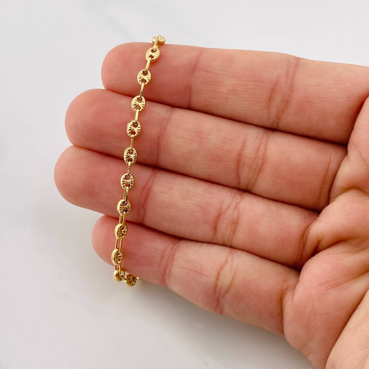 Cadena Gc Diamantada 5g / 46cm / 3.2mm Oro Amarillo 18K