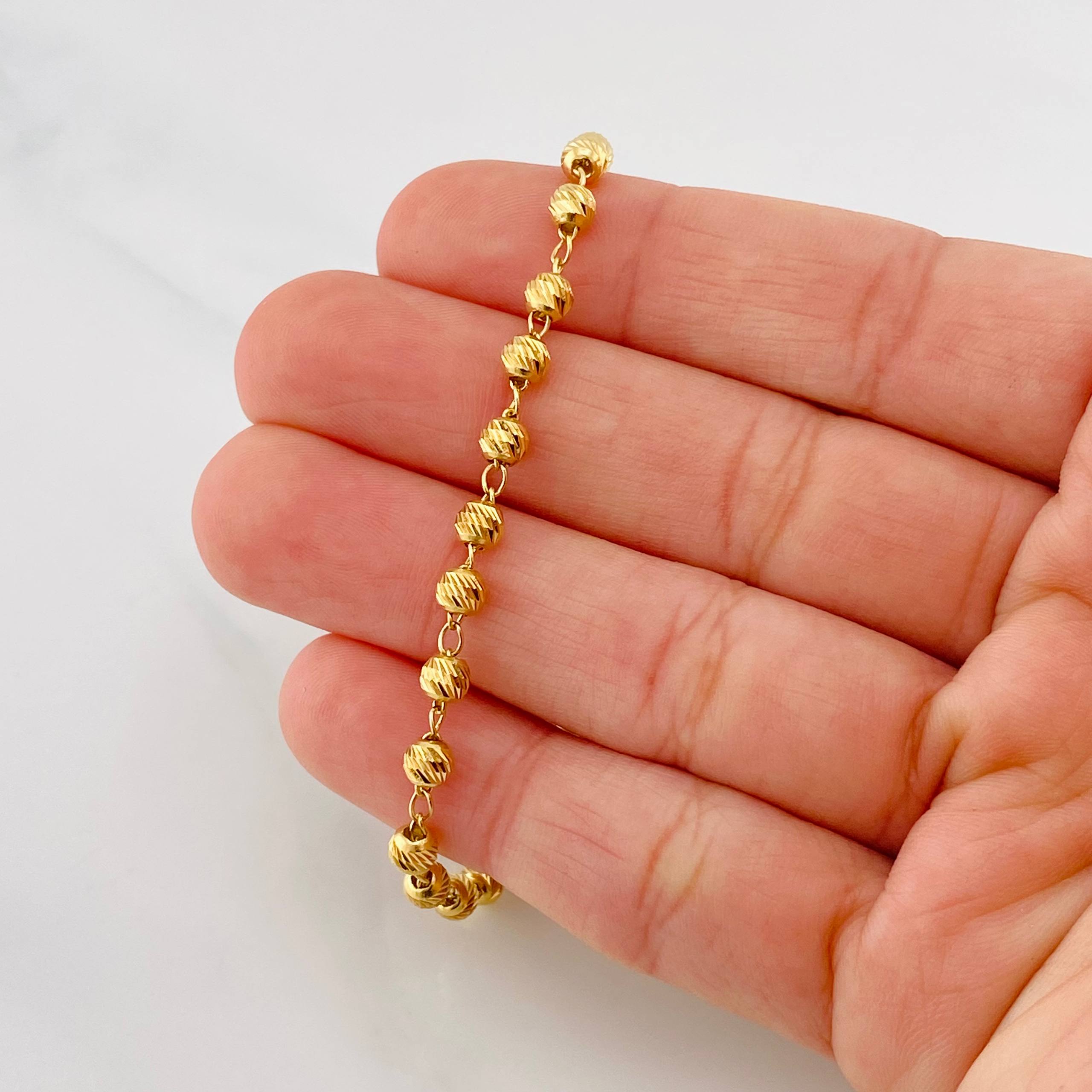 Cadena Militar 9.6g / 51.5cm / 4mm Oro Amarillo 18K