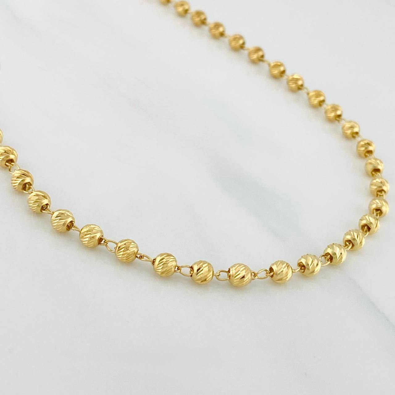 Cadena Militar 9.6g / 51.5cm / 4mm Oro Amarillo 18K