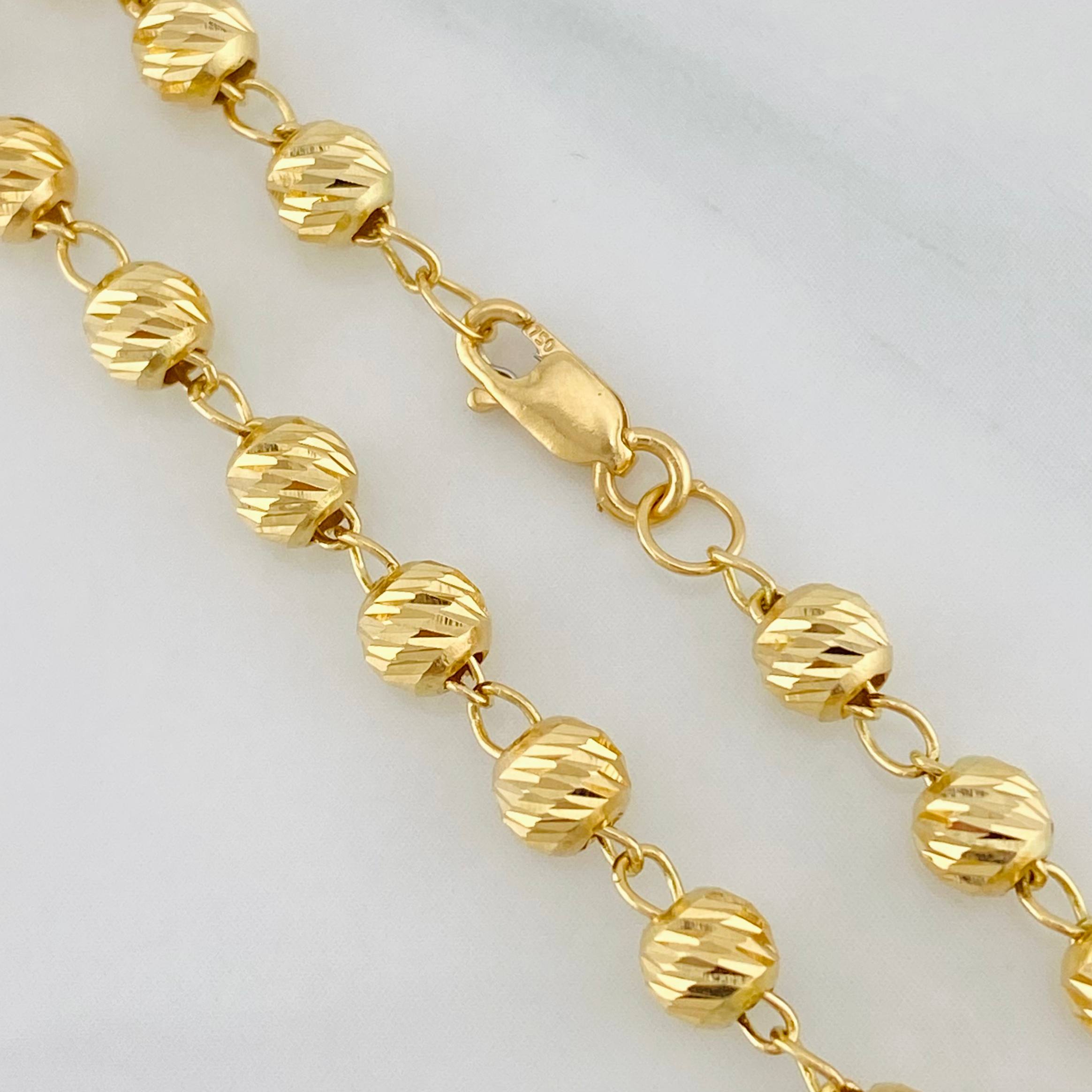 Cadena Militar 9.6g / 51.5cm / 4mm Oro Amarillo 18K
