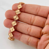 Pulso Trebol Diamantado 7.7g / 17.5cm / 8.74mm Oro Rosa 18K