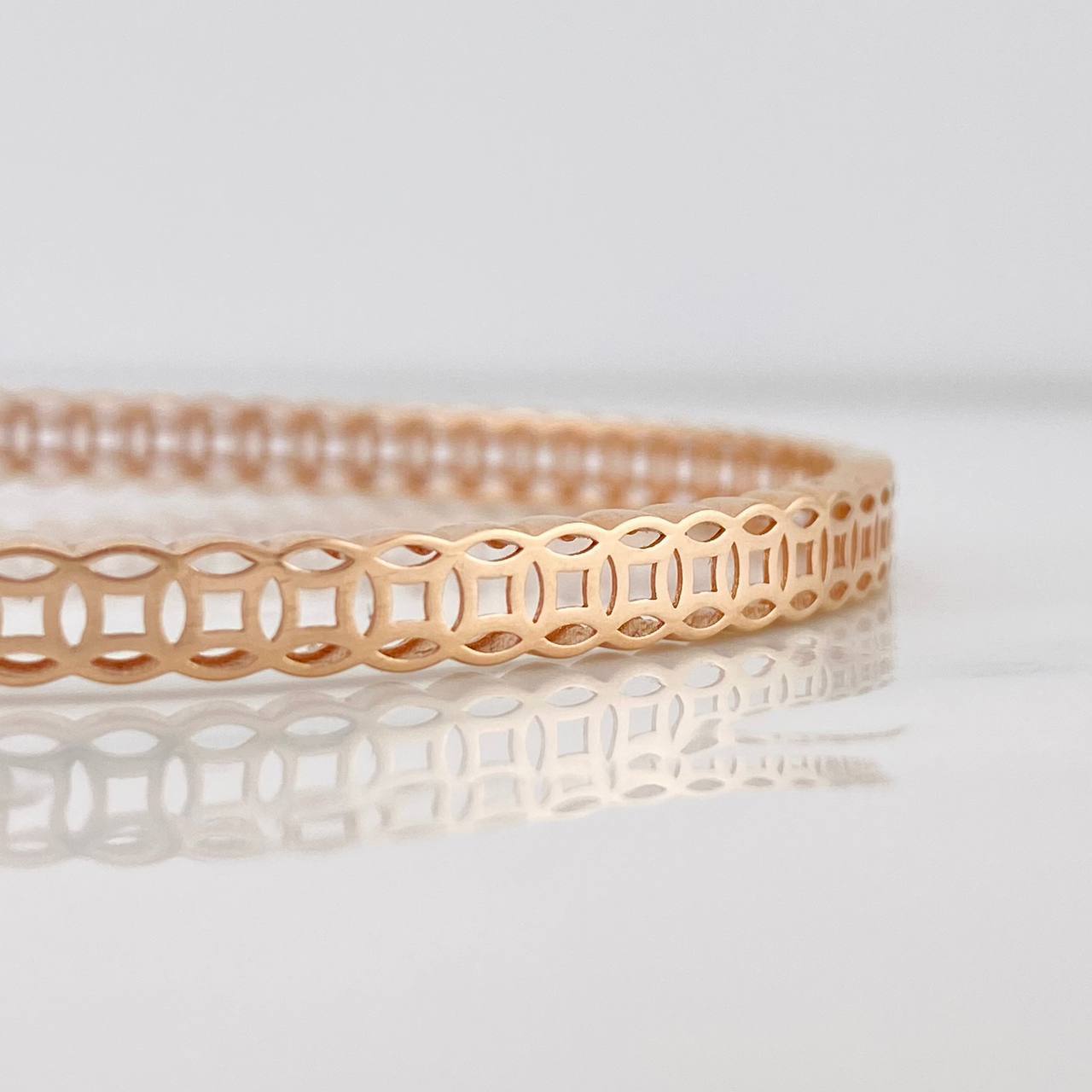 Pulso Aro Circular 7.05g / 18cm / 4.28mm Oro Rosa 18K