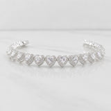 Pulso Tennis Corazon 15.95g / 16.5cm / 7mm Plata 925