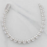 Pulso Tennis Corazon 15.95g / 16.5cm / 7mm Plata 925
