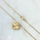 Cadena Aro Seguido Treból VCyA 4.6gr / 50cm / 1.8mm Diamantado Punteado Oro Amarillo Nac.Esp. 18K *