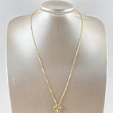 Cadena Aro Seguido Trébol VCyA 4.85gr / 52.5cm / 1.8mm Diamantado Punteado Oro Amarillo Nac.Esp. 18K