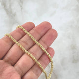 Cadena Peruana 9.25gr / 60cm / 2.2mm Oro Amarillo +3 18K