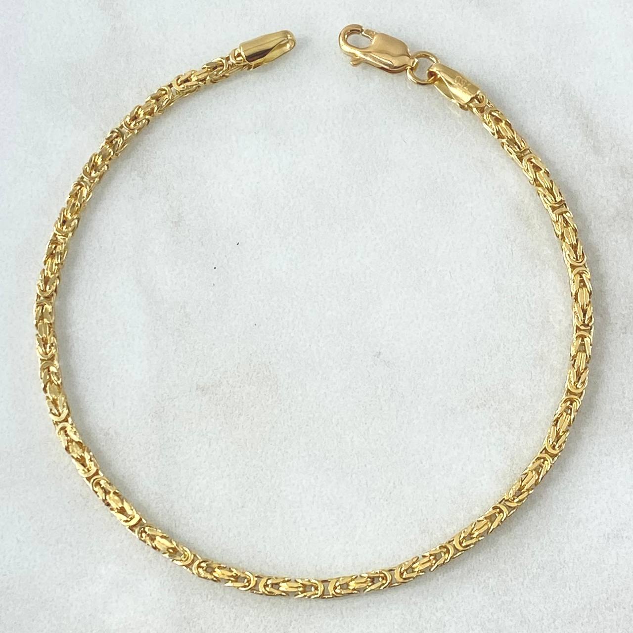 Pulso Peruano 3.4gr / 19.5cm / 2.2mm Oro Amarillo +3 18K