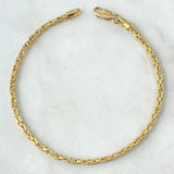 Pulso Peruano 3.4gr / 19.5cm / 2.2mm Oro Amarillo +3 18K