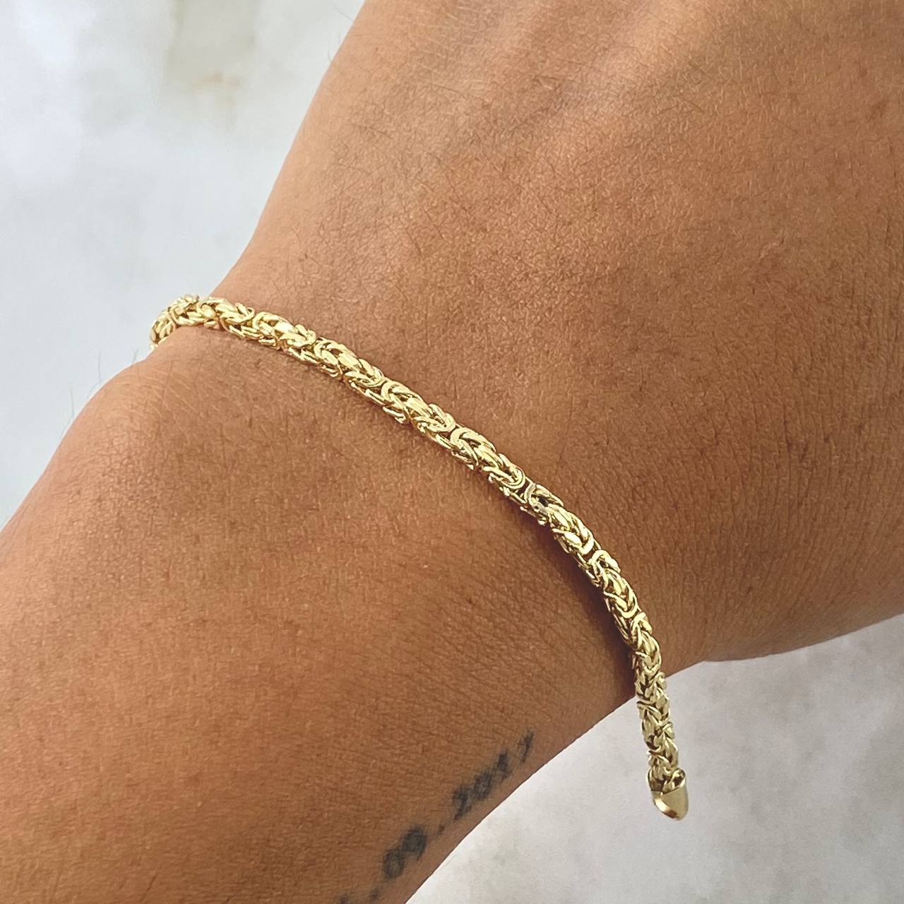 Pulso Peruano 3.4gr / 19.5cm / 2.2mm Oro Amarillo +3 18K