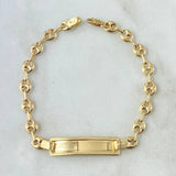 Pulso GC Placa Rectangular 2.85gr / 16.5cm / 4.8mm Bordeada Oro Amarillo 18K *