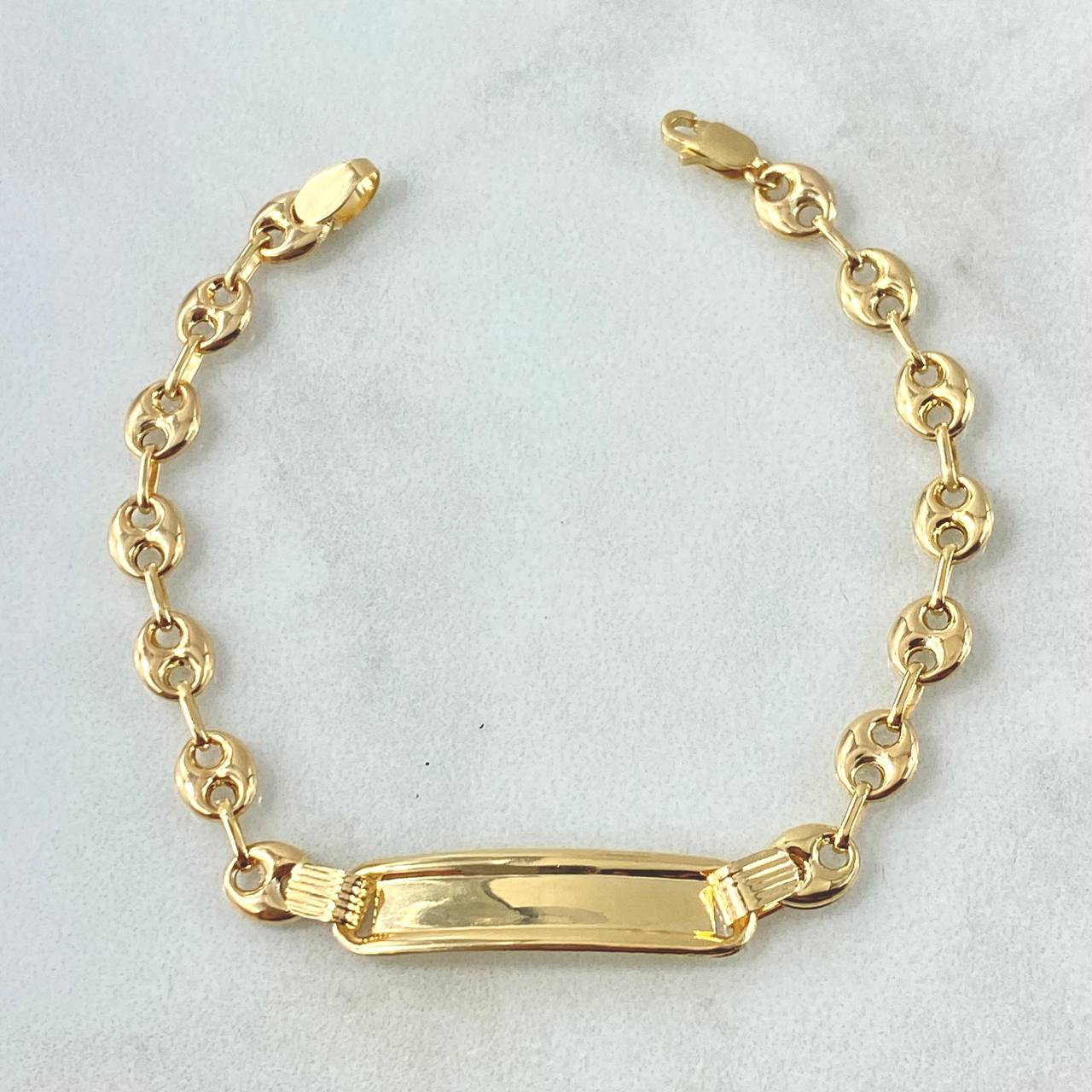 Pulso GC Placa Rectangula 3.1gr / 17.5cm-4.8mm Liso Oro Amarillo 18K