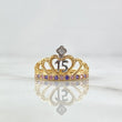 Anillo Corona 15s 3.3gr / T7 / Circones Blanco Morados Lilas Dos Oros Amarillo Blanco