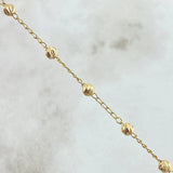 Pulso Denario Virgen Milagrosa 2.55gr / 18cm / 3mm Bola Diamantada Oro Amarillo