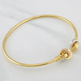 Pulso Aro Nudo 4.25g / 18.5cm / 2.1mm Tres Oros 18K