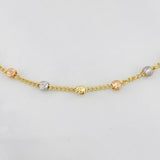 Cadena Cruz Virgen Milagrosa 3.85g / 45cm / 3mm Tres Oros 18K