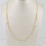 Cadena Cruz Virgen Milagrosa 3.8g / 45cm / 3mm Tres Oros 18K