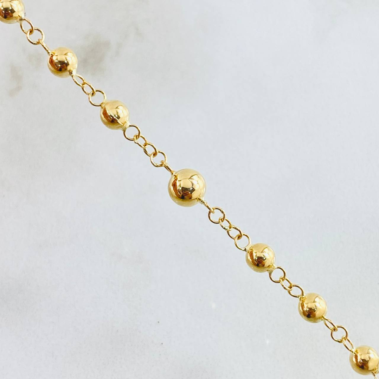 Rosario Virgen Milagrosa 8.95gr / 55cm / Oro Amarillo 18K