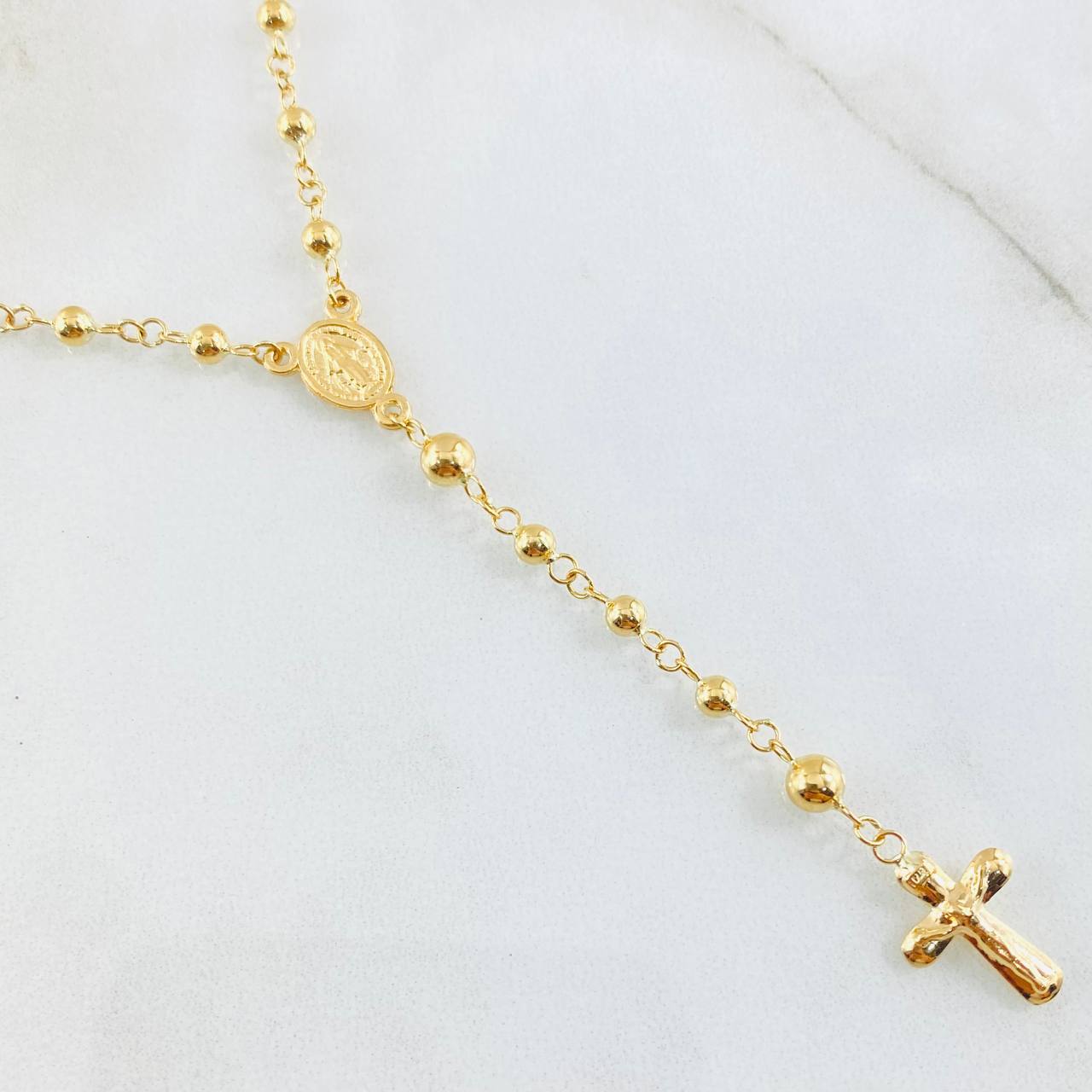 Rosario Virgen Milagrosa 6.85gr / 60cm / Oro Amarillo 18K