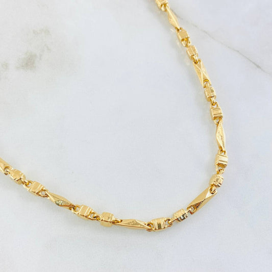 Cadena Rustica Cubo 18.6gr / 66cm / Oro Amarillo 18K