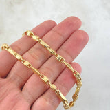 Cadena Rustica Cubo 18.6gr / 66cm / Oro Amarillo 18K