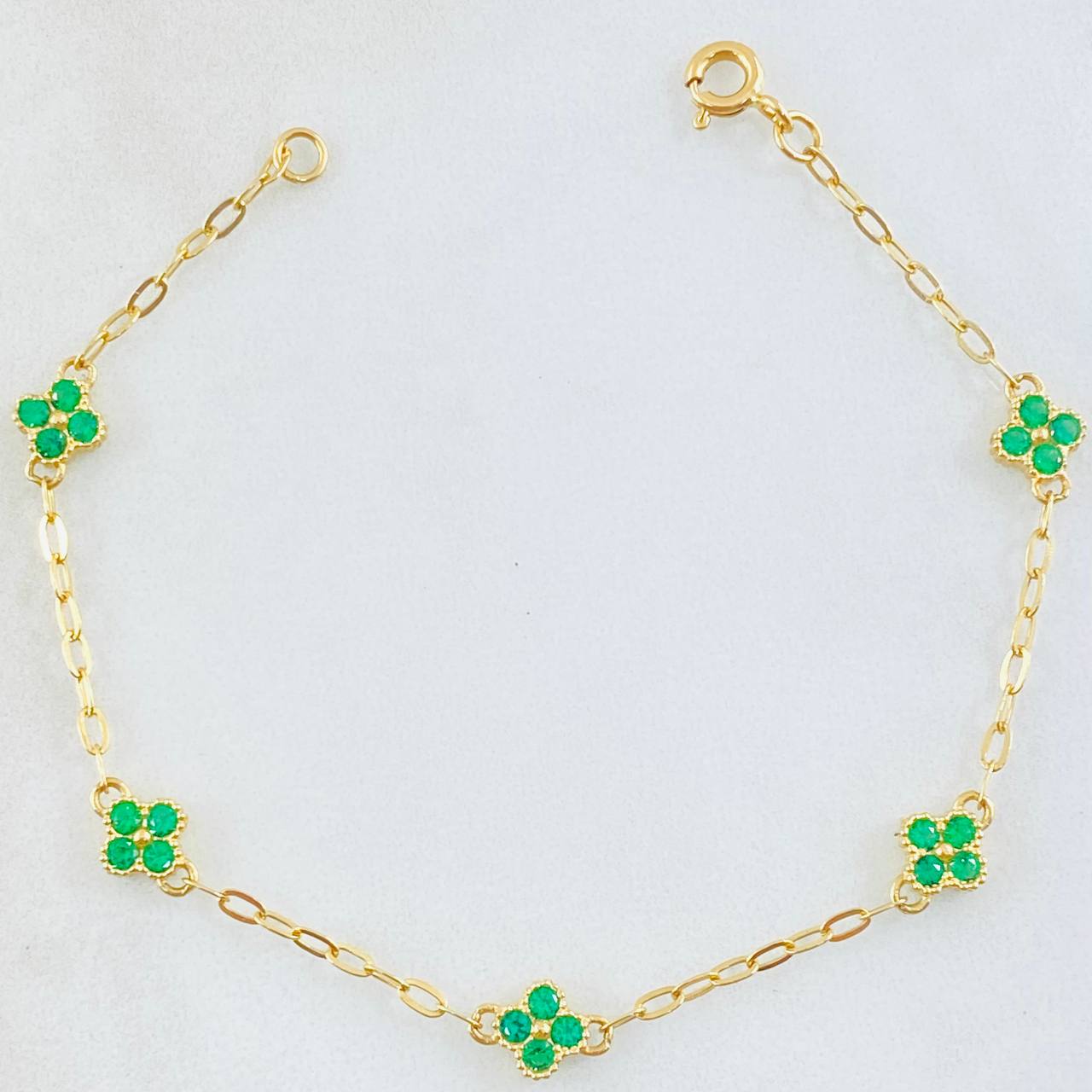 Pulso Flor 2.8gr / 17cm / Oro Amarillo 18K