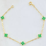 Pulso Flor 2.8gr / 17cm / Oro Amarillo 18K