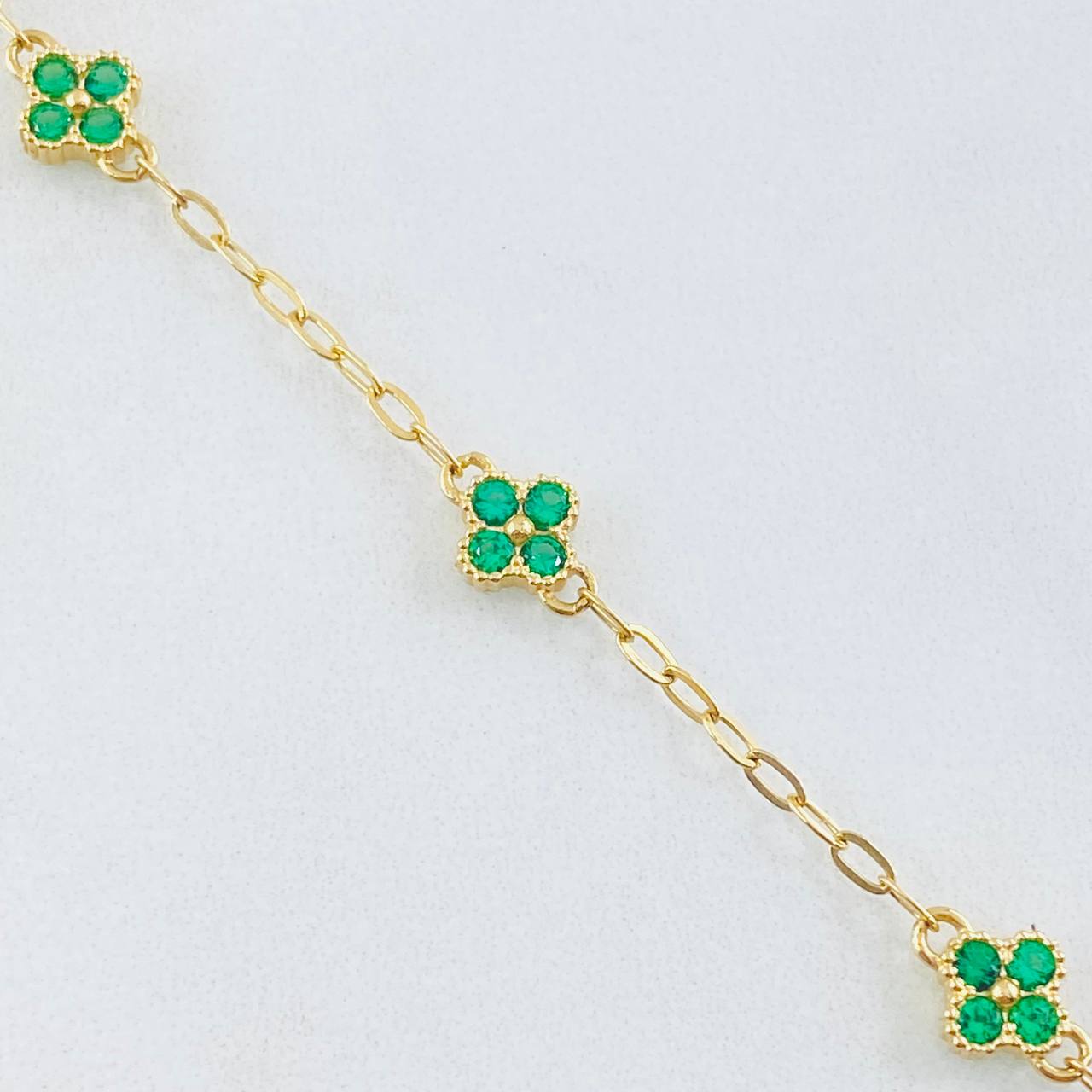 Pulso Flor 2.8gr / 17cm / Oro Amarillo 18K