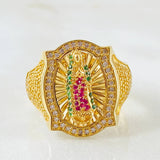 Anillo Virgen Guadalupe 8.6gr / T10 1/4 / Oro Amarillo 18K ©
