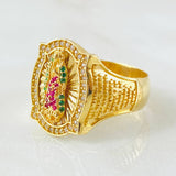 Anillo Virgen Guadalupe 8.6gr / T10 1/4 / Oro Amarillo 18K ©
