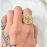Anillo Virgen Guadalupe 8.6gr / T10 1/4 / Oro Amarillo 18K ©