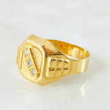 Anillo Sello Trinity 4.5gr / T10 3/4 / Oro Amarillo 18K ©
