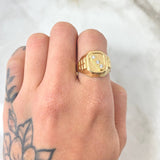 Anillo Sello Trinity 4.5gr / T10 3/4 / Oro Amarillo 18K ©