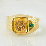 Anillo Sello Corona 3gr / T10 3/4 / Oro Amarillo 18K