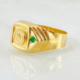Anillo Sello Corona 3gr / T10 3/4 / Oro Amarillo 18K