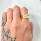 Anillo Sello Corona 3gr / T10 3/4 / Oro Amarillo 18K