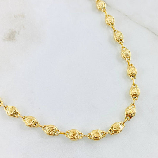 Cadena Rustica Corona 13.05gr / 65cm / 4.3mm Oro Amarillo 18K *