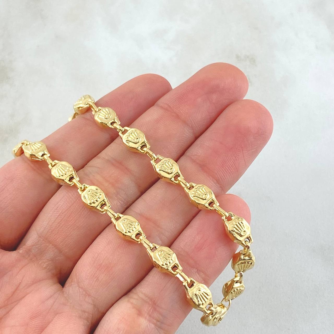 Cadena Rustica Corona 13.05gr / 65cm / 4.3mm Oro Amarillo 18K *