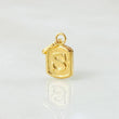 Dije Letra S Marco Texturizado 0.3gr / 1.5cm / Oro Amarillo 18K