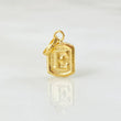 Dije Letra E Marco Texturizado 0.35gr / 1.5cm / Oro Amarillo 18K *