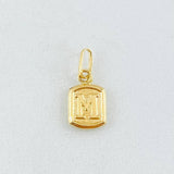 Dije Letra M Marco Texturizado 0.3gr / 1.5cm / Oro Amarillo 18K ©