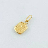 Dije Letra M Marco Texturizado 0.3gr / 1.5cm / Oro Amarillo 18K ©