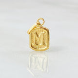 Dije Letra M Marco Texturizado 0.3gr / 1.5cm / Oro Amarillo 18K ©
